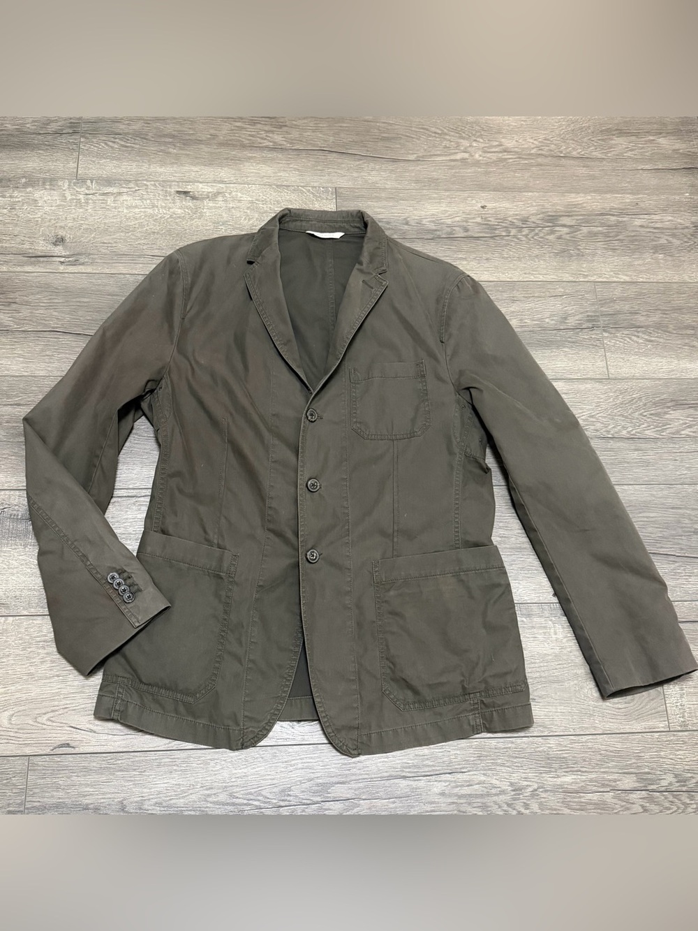 Banana Republic Heritage Unstructured Chore Blazer Jacket Men's 40R Olive Green